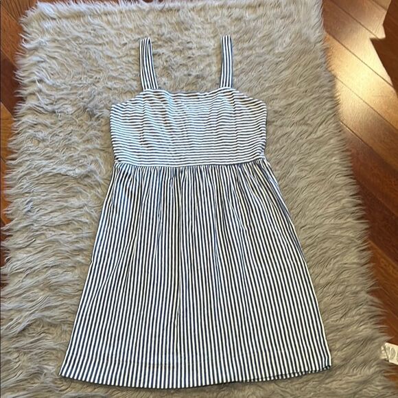 LOFT Dresses & Skirts - LOFT Blue and White Stripped Cotton Dress